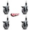 Service Caster 5'' Semi Steel Swivel 1-1/8'' Expanding Stem Caster Set with Brake, 4PK SCC-EX20S514-SSS-PLB-118-4 - alternate 3